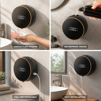 Automatic Soap Dispenser Touchless Foam 300ml USB-C Rechargeable