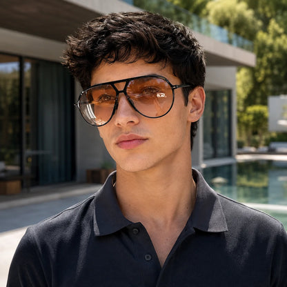 Aviator Sunglasses Oversized Square UV400 Lightweight