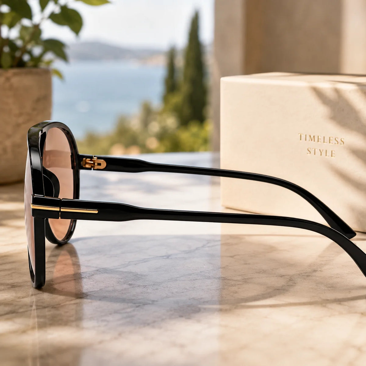 Aviator Sunglasses Oversized Square UV400 Lightweight