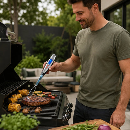 BBQ Thermometer Fork Instant-Read Stainless Steel Tines