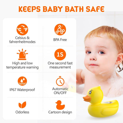 Baby Bath Thermometer Digital 3-Color LED Temperature Alert