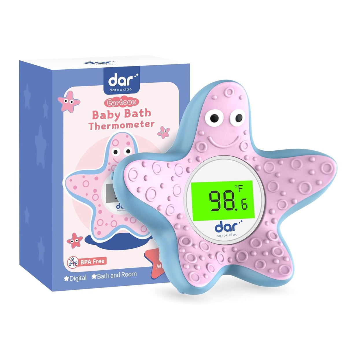Baby Bath Thermometer Digital 3-Color LED Temperature Alert