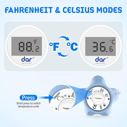 Baby Bath Thermometer Digital 3-Color LED Temperature Alert