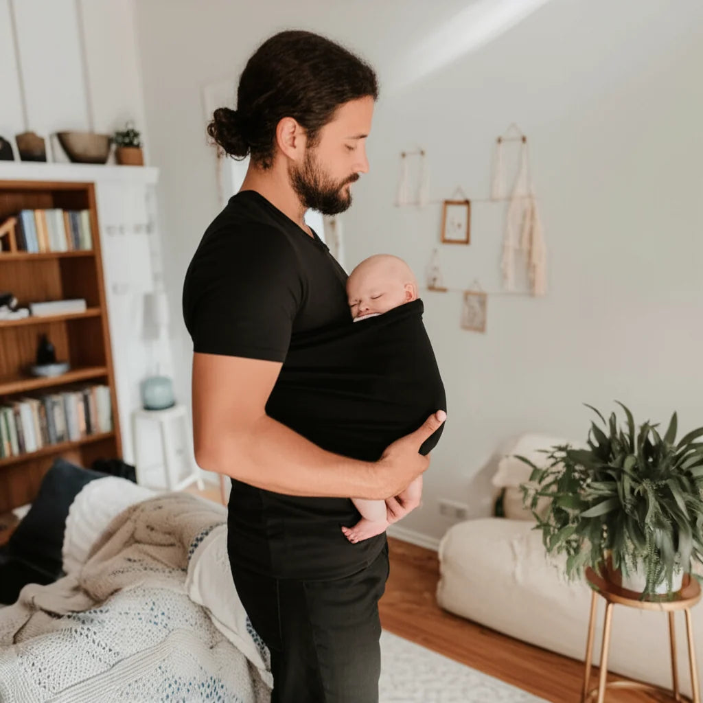 Babywearing T-Shirt Built-In Pouch Stretchy Cotton Machine-Washable