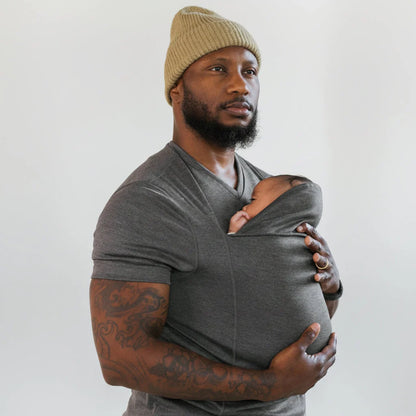 Babywearing T-Shirt Built-In Pouch Stretchy Cotton Machine-Washable