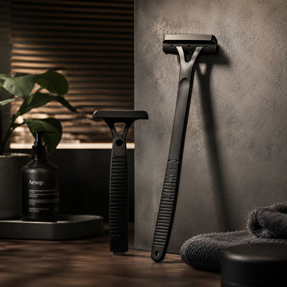Back Shaver Folding Extra-Long Handle Dual Stainless Steel Blades