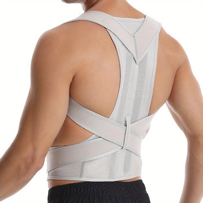 Back Support Brace Ergonomic Adjustable Straps & Breathable Neoprene