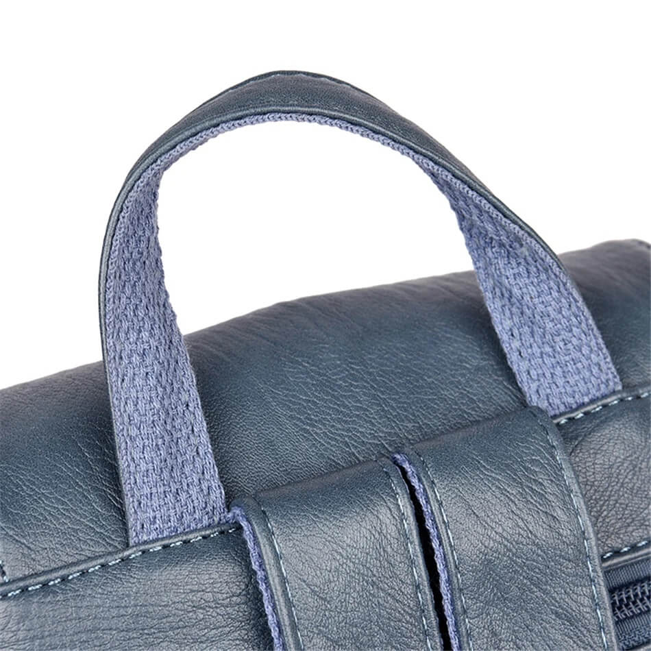 Backpack Cowhide Leather Organized Compartments