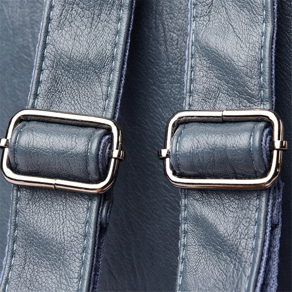 Backpack Cowhide Leather Organized Compartments