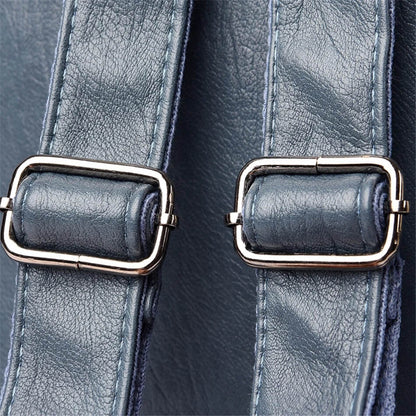 Backpack Cowhide Leather Organized Compartments