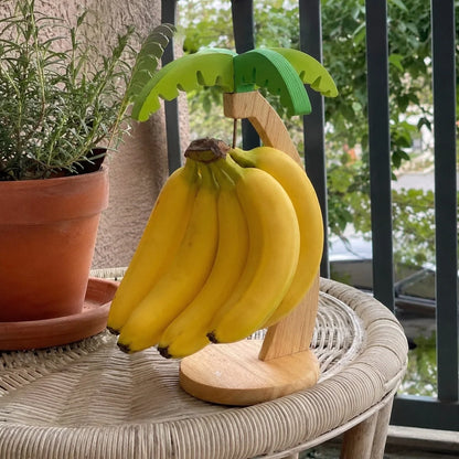 Banana Hanger Wood & Metal Palm Tree Design