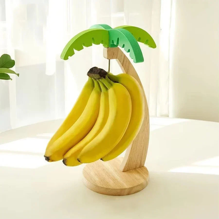 Banana Hanger Wood & Metal Palm Tree Design