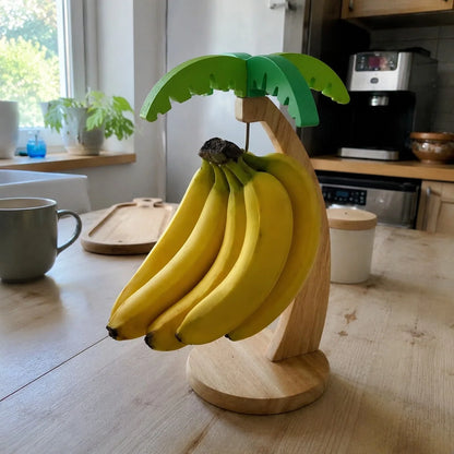 Banana Hanger Wood & Metal Palm Tree Design