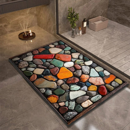 Bath Mat Diatomaceous Earth Quick-Drying Non-Slip Backing