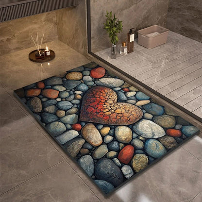 Bath Mat Diatomaceous Earth Quick-Drying Non-Slip Backing