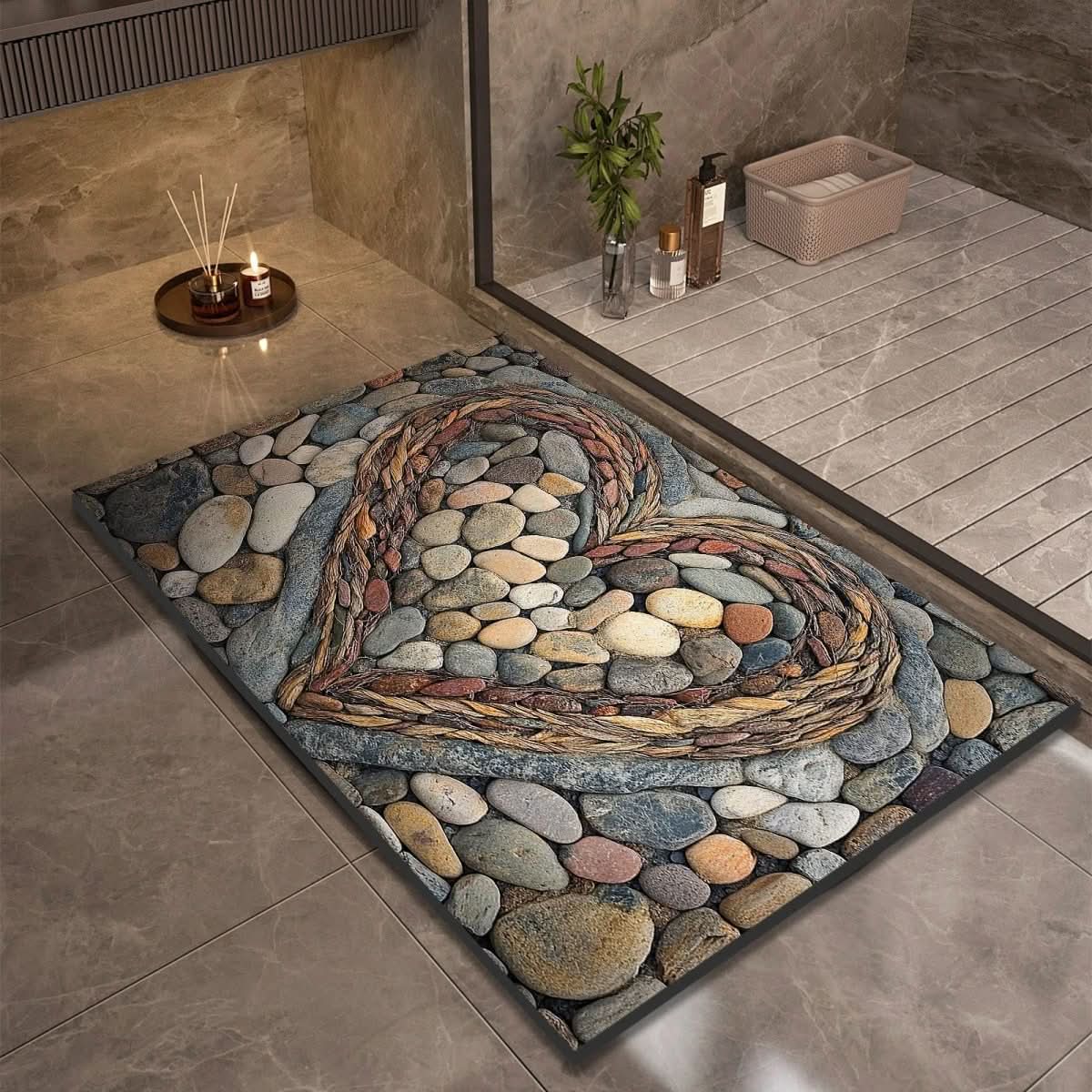 Bath Mat Diatomaceous Earth Quick-Drying Non-Slip Backing
