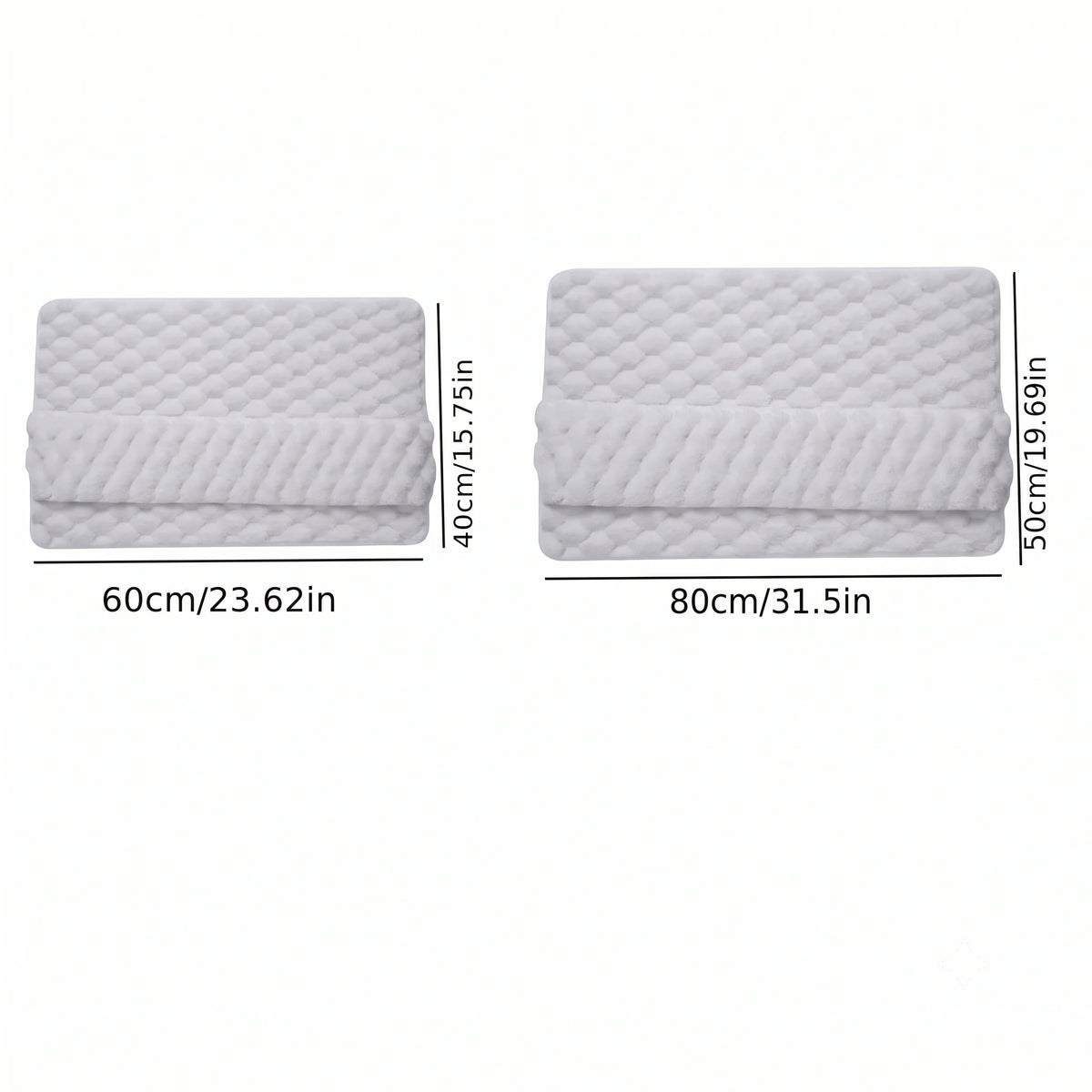 Bath Mat Memory Foam Flannel Non-Slip Backing