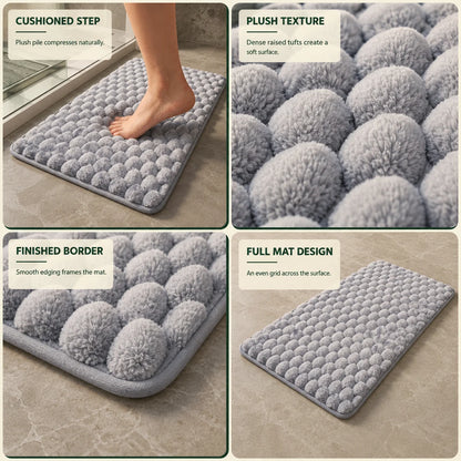 Bath Mat Memory Foam Flannel Non-Slip Backing