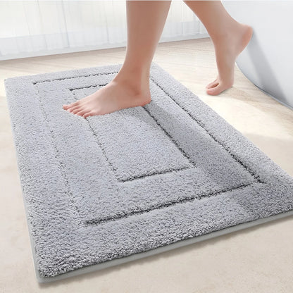 Bath Mat Microfiber Absorbent Non-Slip Machine Washable