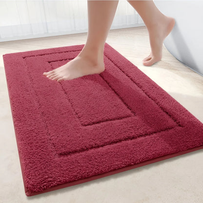 Bath Mat Microfiber Absorbent Non-Slip Machine Washable