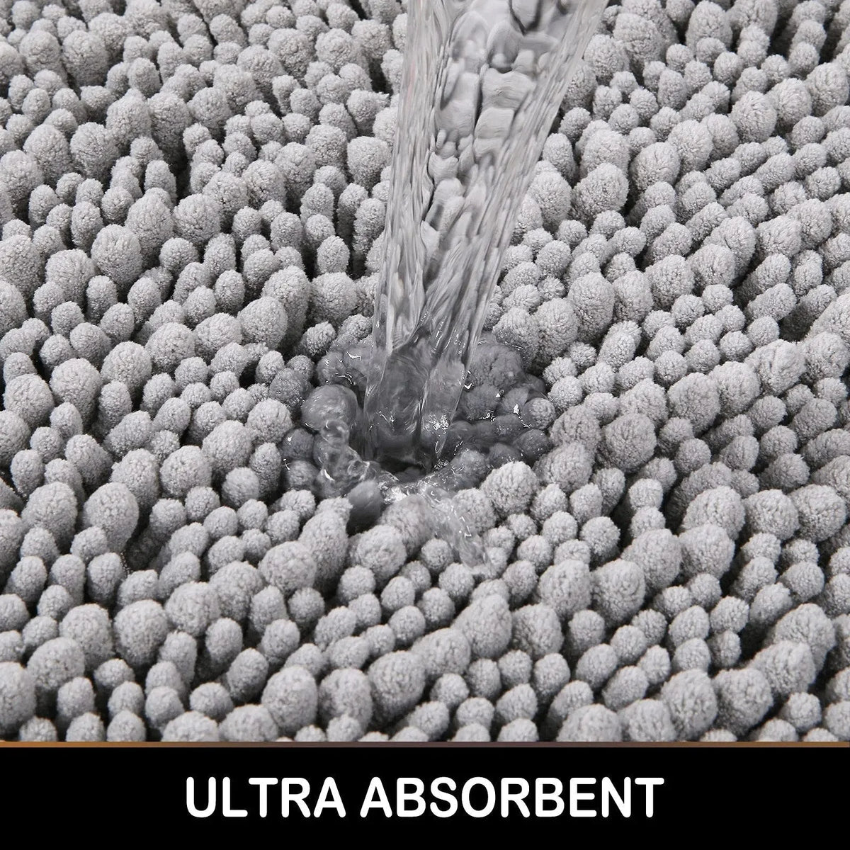 Bath Mat Non-Slip Quick-Absorbent Plush Cushioned Texture