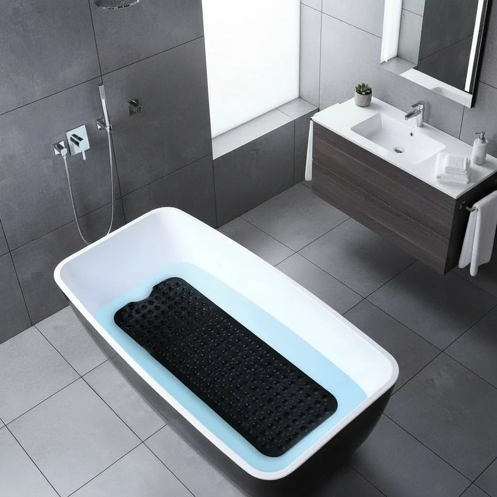 Bath Mat Non-Slip Suction Cup Grip Machine Washable