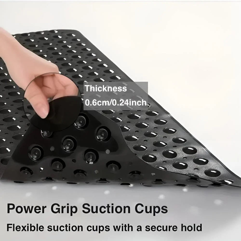 Bath Mat Non-Slip Suction Cup Grip Machine Washable