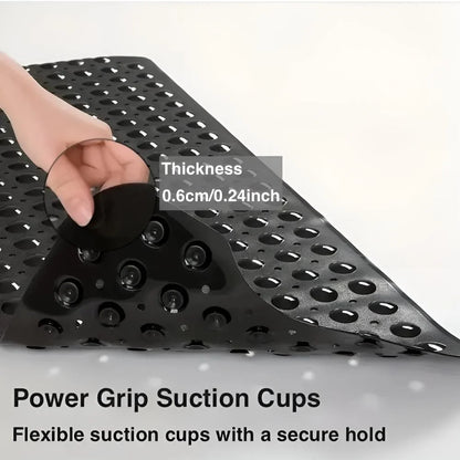 Bath Mat Non-Slip Suction Cup Grip Machine Washable