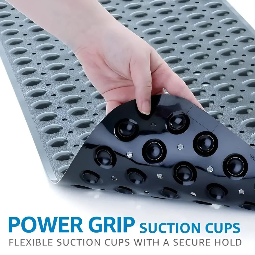 Bath Mat Non-Slip Suction Cup Grip Machine Washable
