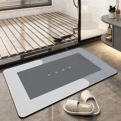 Bath Mat Quick-Drying Microfiber & Non-Slip Backing