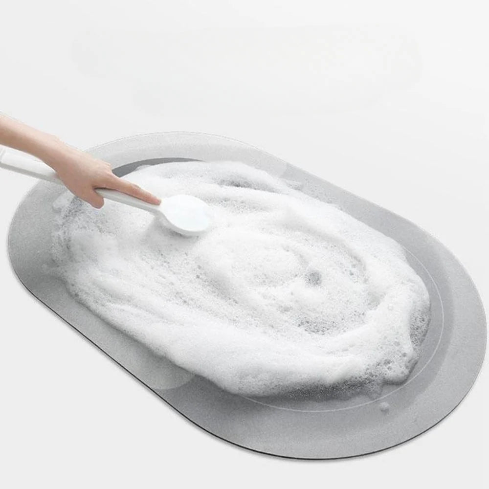 Bath Mat Quick-Drying Microfiber & Non-Slip Backing