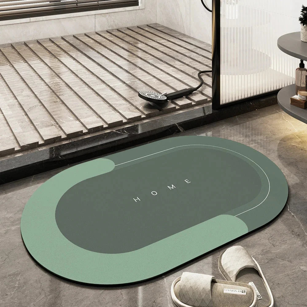 Bath Mat Quick-Drying Microfiber & Non-Slip Backing