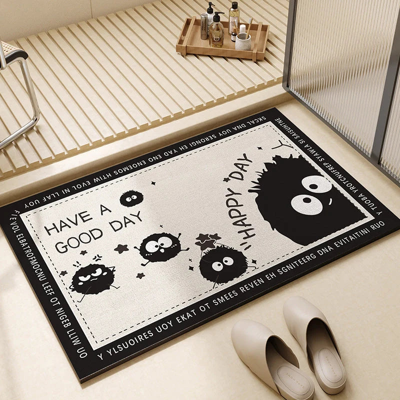 Bath Mat Rapid-Drying Diatomaceous Earth Non-Slip Backing
