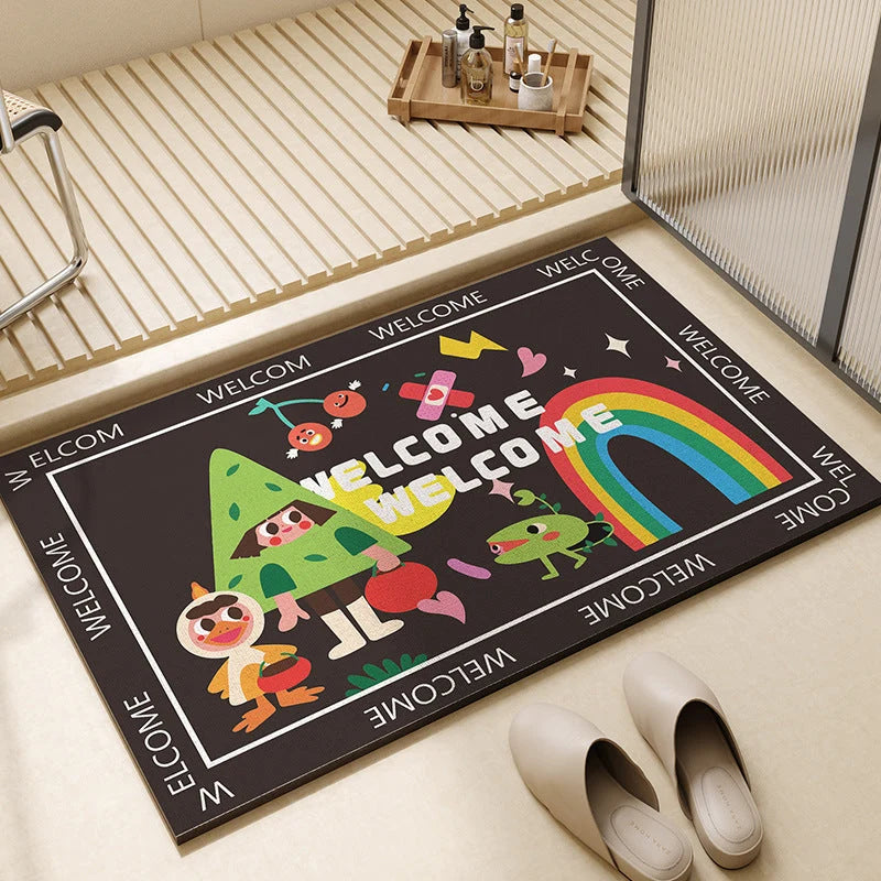 Bath Mat Rapid-Drying Diatomaceous Earth Non-Slip Backing