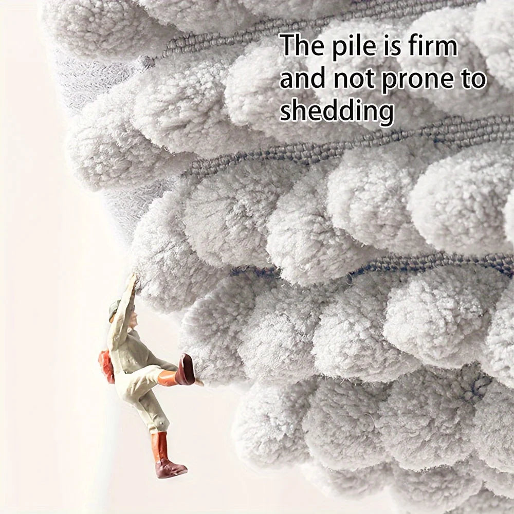 Bath Mat Round Chenille Non-Slip Quick-Drying
