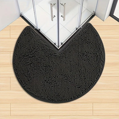 Bath Mat Round Chenille Non-Slip Quick-Drying