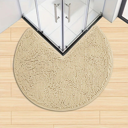 Bath Mat Round Chenille Non-Slip Quick-Drying