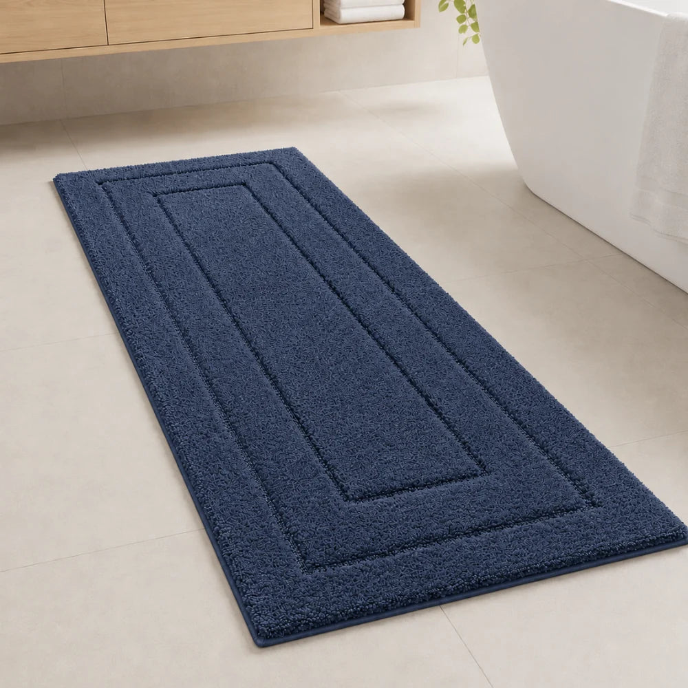 Bath Mat & Runner Absorbent Microfiber Non-Slip Machine Washable