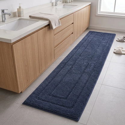 Bath Mat & Runner Absorbent Microfiber Non-Slip Machine Washable