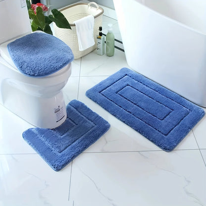 Bath Mat Set Non-Slip Quick-Drying Microfiber Set of 2