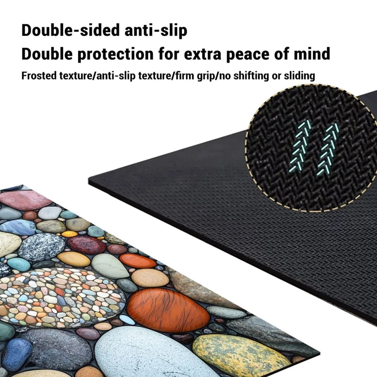 Bath Mat Stone-Look Ultra-Fast Drying & Non-Slip Backing