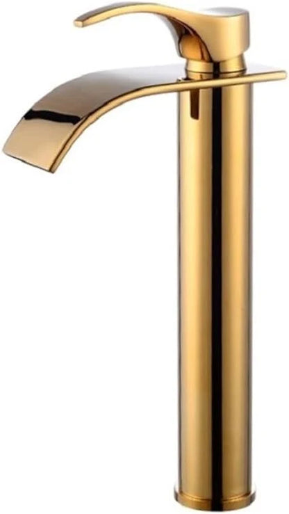Bathroom Faucet Brass Waterfall Spout Single-Handle