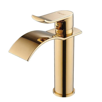 Bathroom Faucet Brass Waterfall Spout Single-Handle