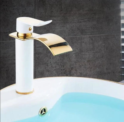 Bathroom Faucet Brass Waterfall Spout Single-Handle