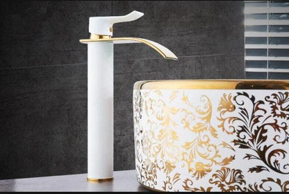 Bathroom Faucet Brass Waterfall Spout Single-Handle