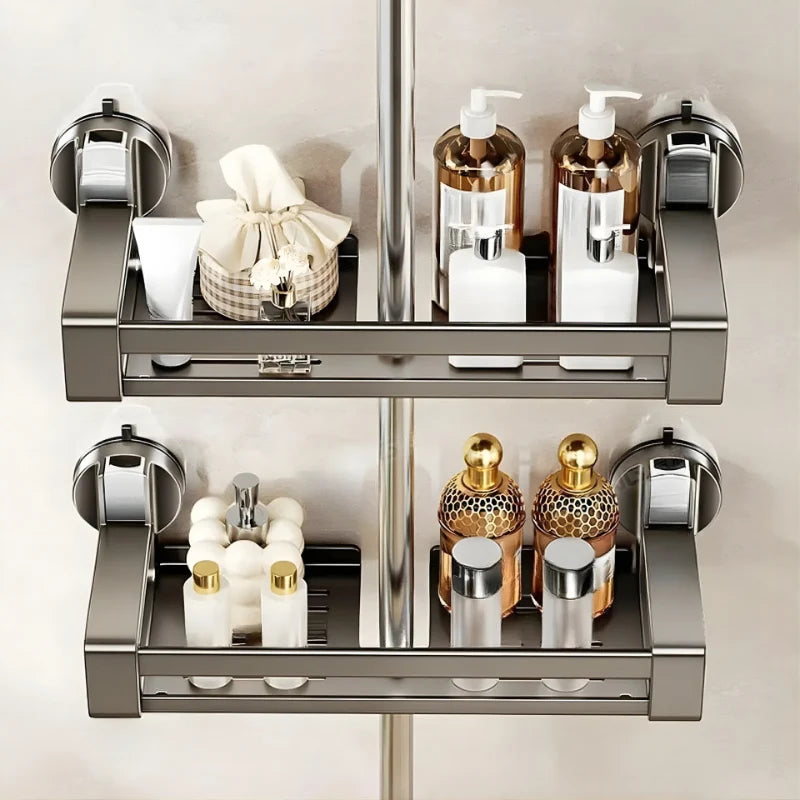 Bathroom Shelf Strong Suction Drill-Free Carbon Steel