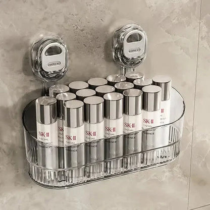 Bathroom Shelf Suction Cup Tool-Free Repositionable Without Wall Damage