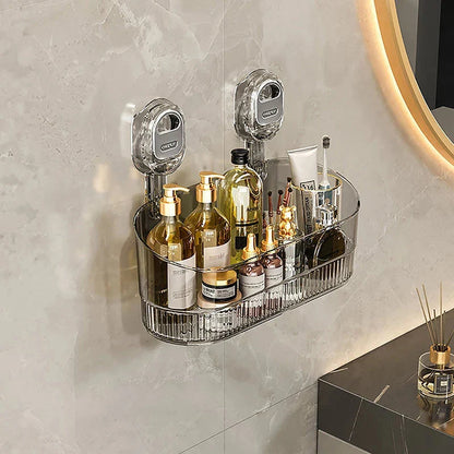 Bathroom Shelf Suction Cup Tool-Free Repositionable Without Wall Damage