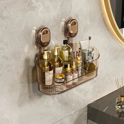Bathroom Shelf Suction Cup Tool-Free Repositionable Without Wall Damage