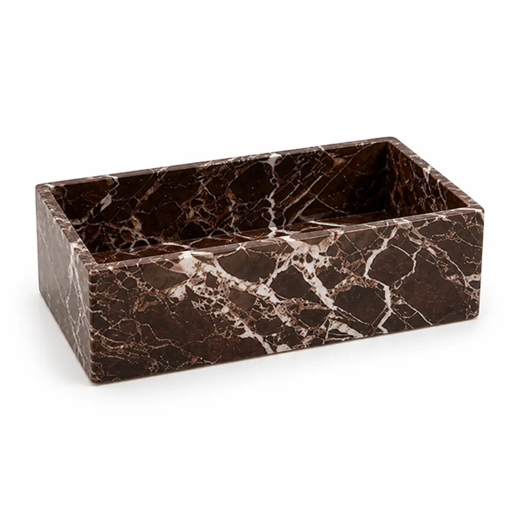 Bathroom Vanity Organizer Acrylic Marble-Look Compact 20cm